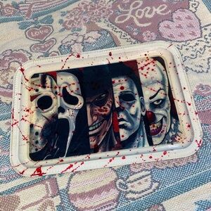 Horror Movie Character Splatter Art Tray